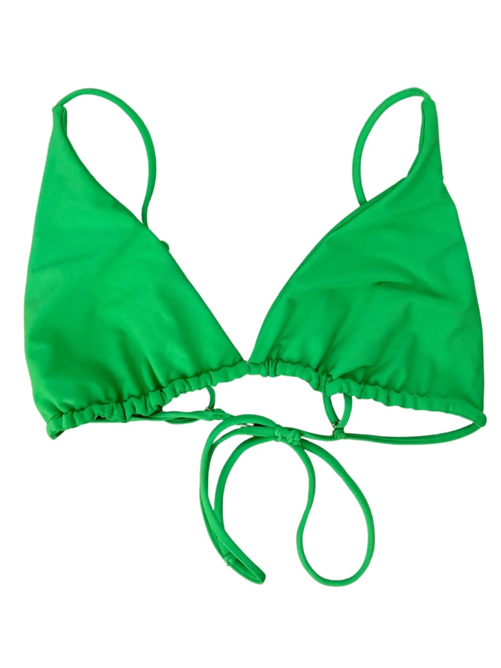 Skatie Ella Top Green XL Triangle String Bikini Top